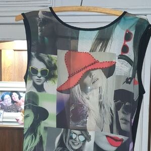 Women's Multicolor Graphic Sleeveless